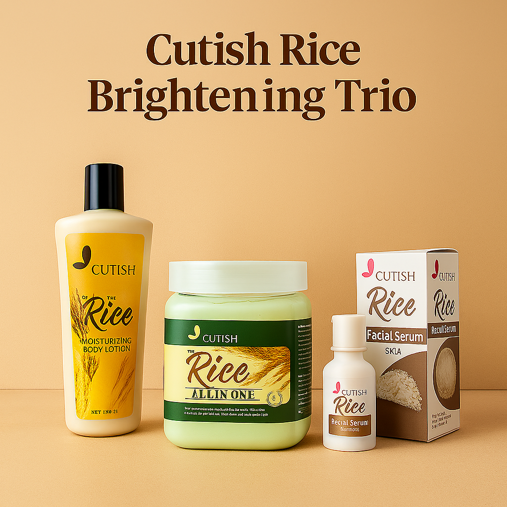 Cutish Rice Brightening Trio – Glow, Hydrate & Nourish"