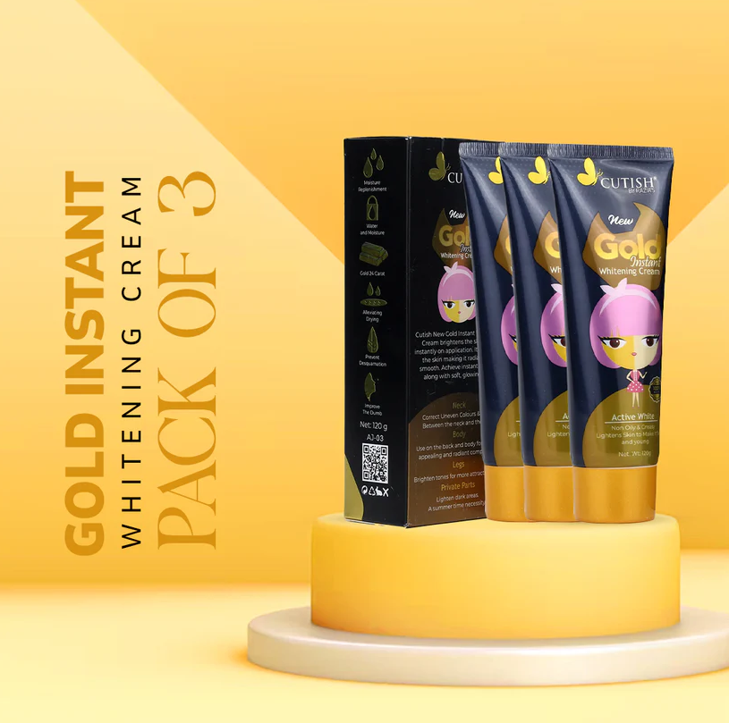Gold instant Whitening Cream Pack of 3