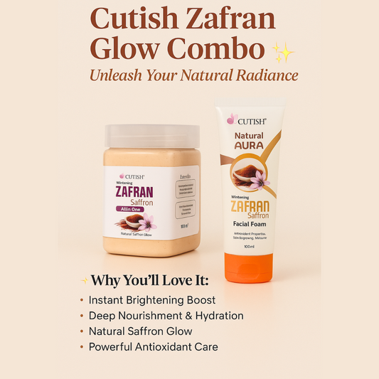Cutish Whitening Zafran All In One Facial & Zafran Facial foam Deal