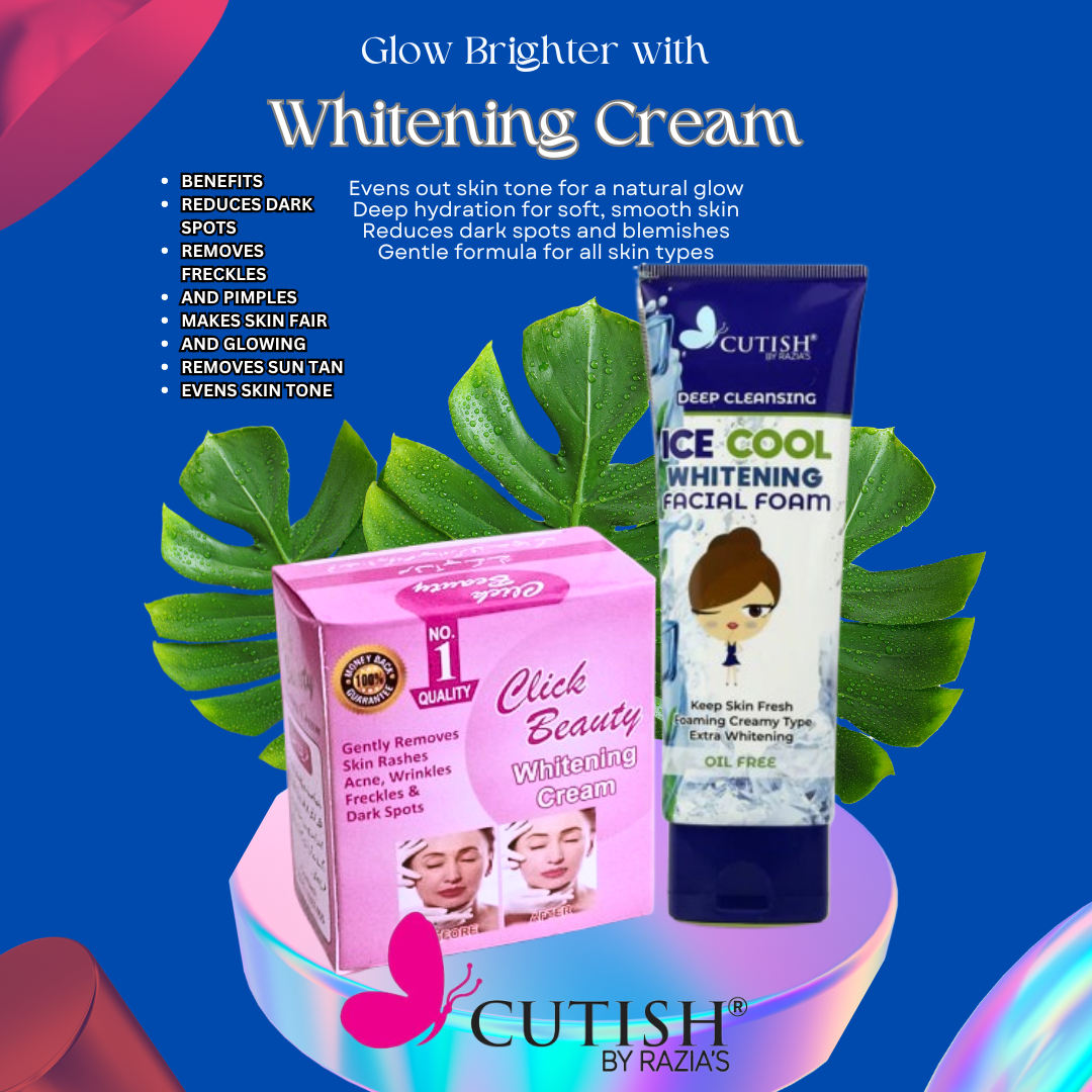 NIGHT WHITENING CREAM & Ice cool Deep Cleansing Facial Foam Face Wash DEAL 7