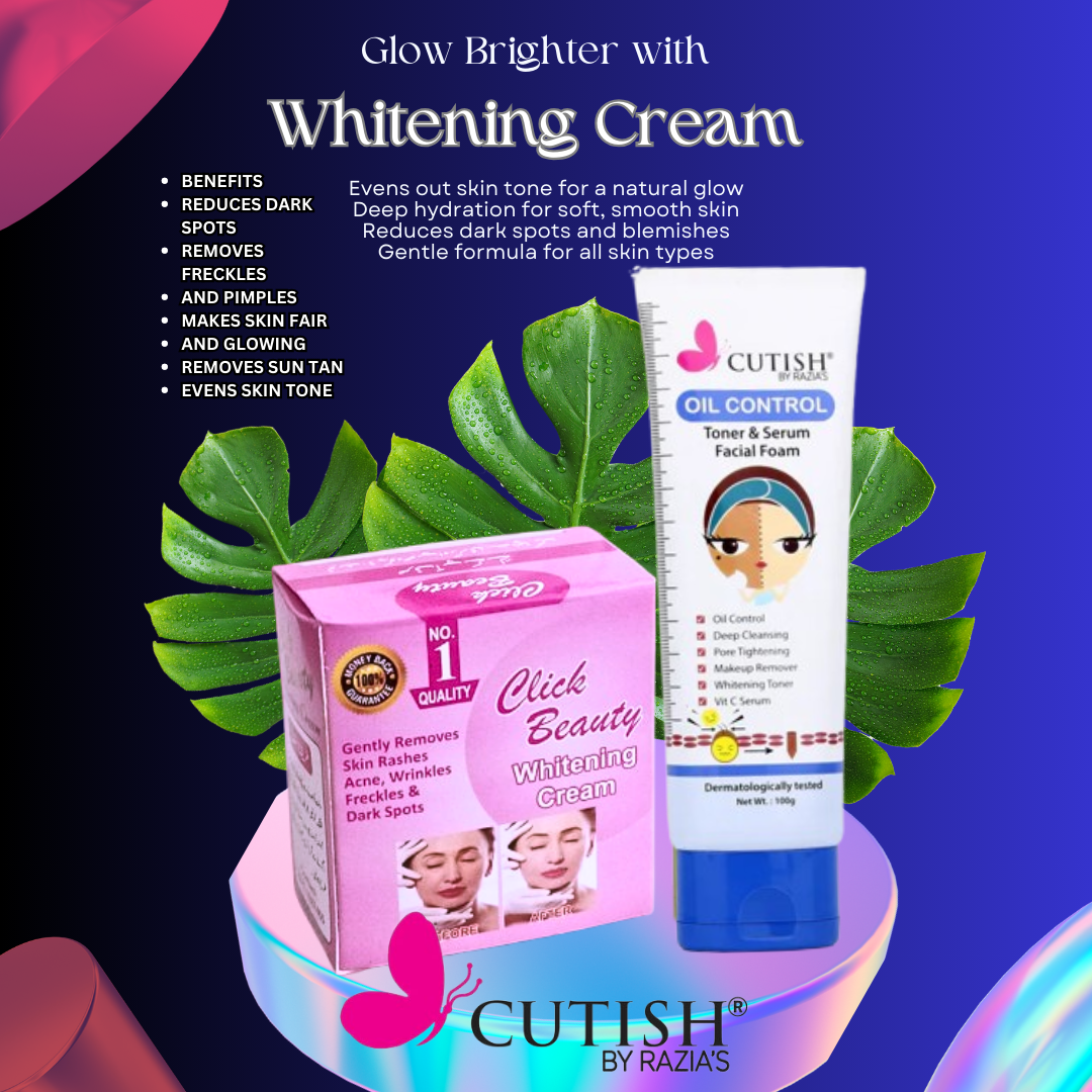 NIGHT WHITENING CREAM & Oil Control Toner & Serum Facial Foam DEAL 6