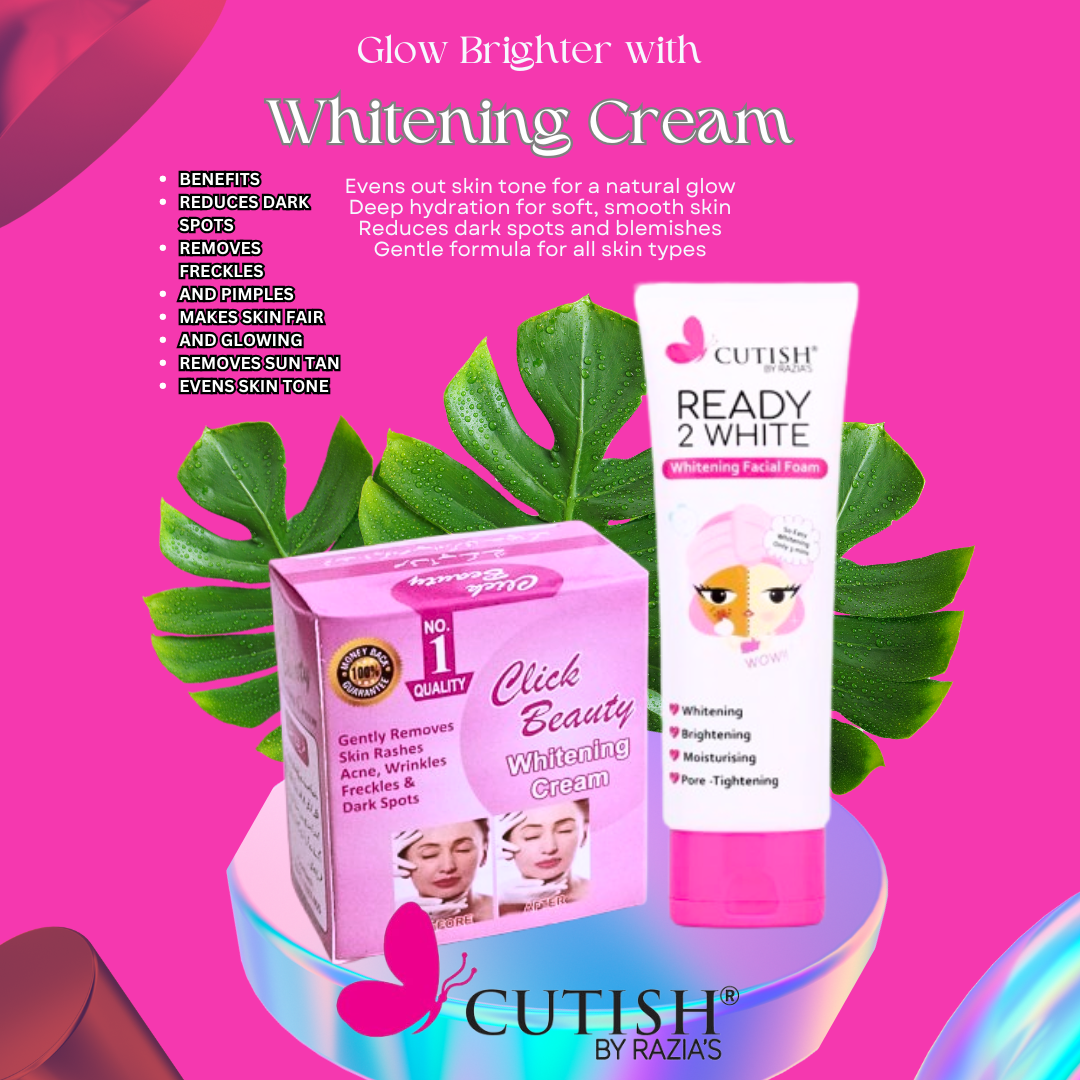 Night Whitening Cream & Ready 2 White Facial Foam Deal 1