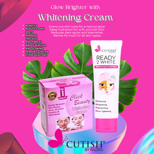 Night Whitening Cream & Ready 2 White Facial Foam Deal 1
