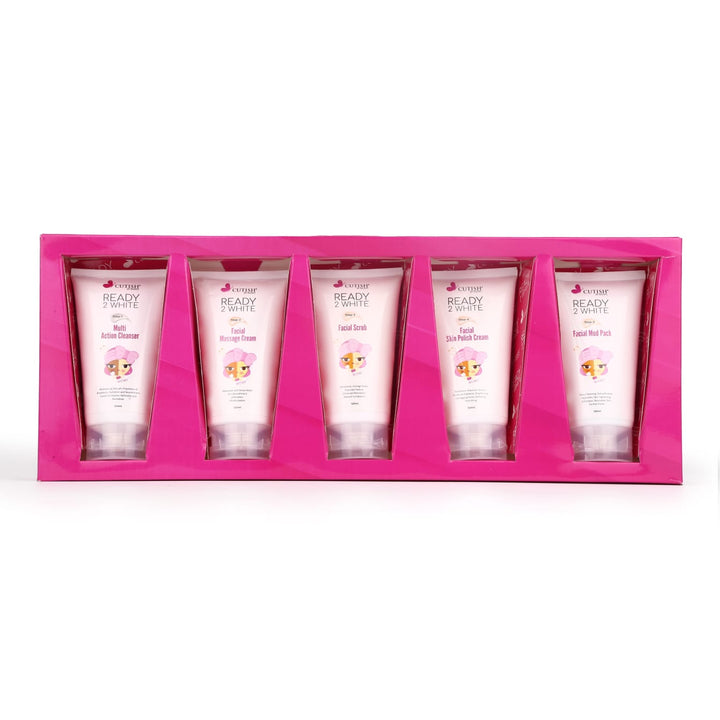 Cutish Beauty Ready 2 White Facial 5 Step Kit