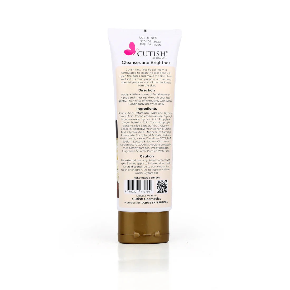 Rice Whitening Facial Foam
